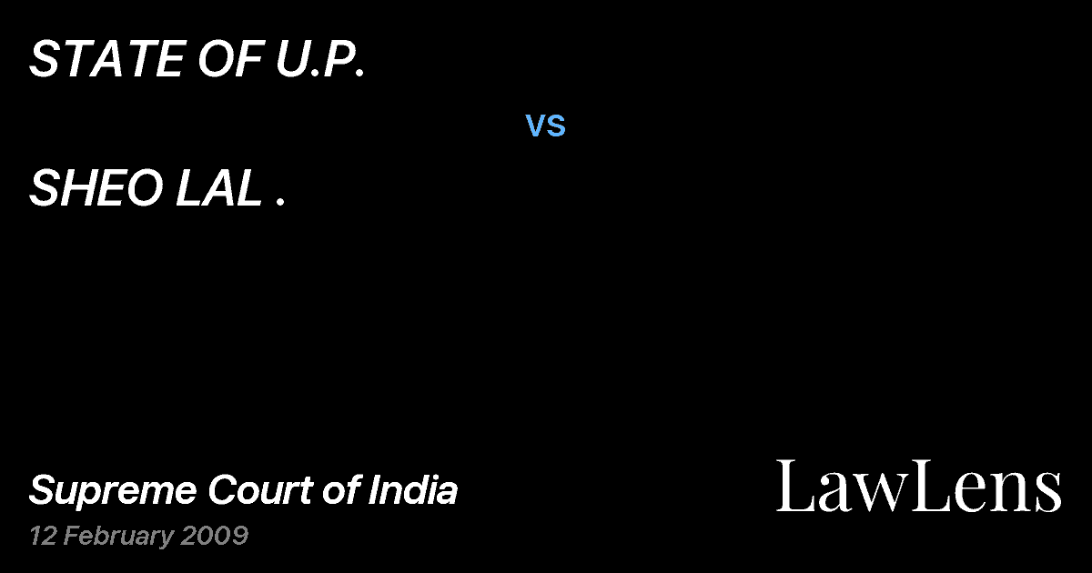 Preview image for STATE OF U.P. vs. SHEO LAL .