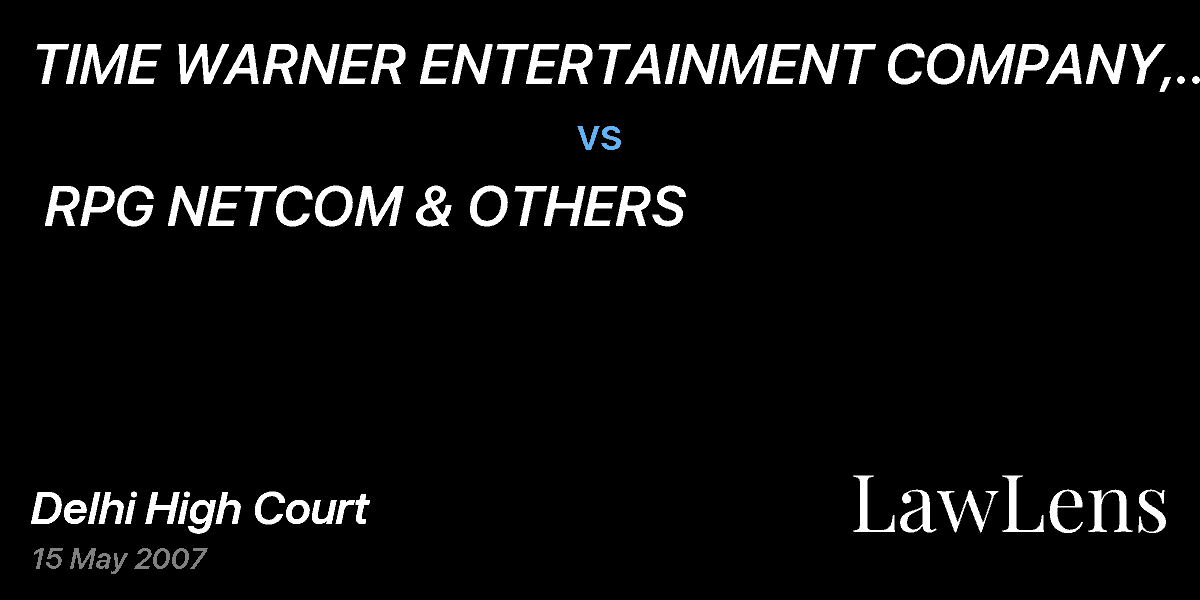 Preview image for TIME WARNER ENTERTAINMENT COMPANY, L.P. & OTHERS vs. RPG NETCOM & OTHERS