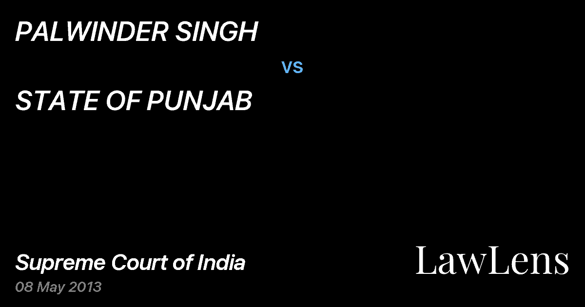 Preview image for PALWINDER SINGH vs. STATE OF PUNJAB