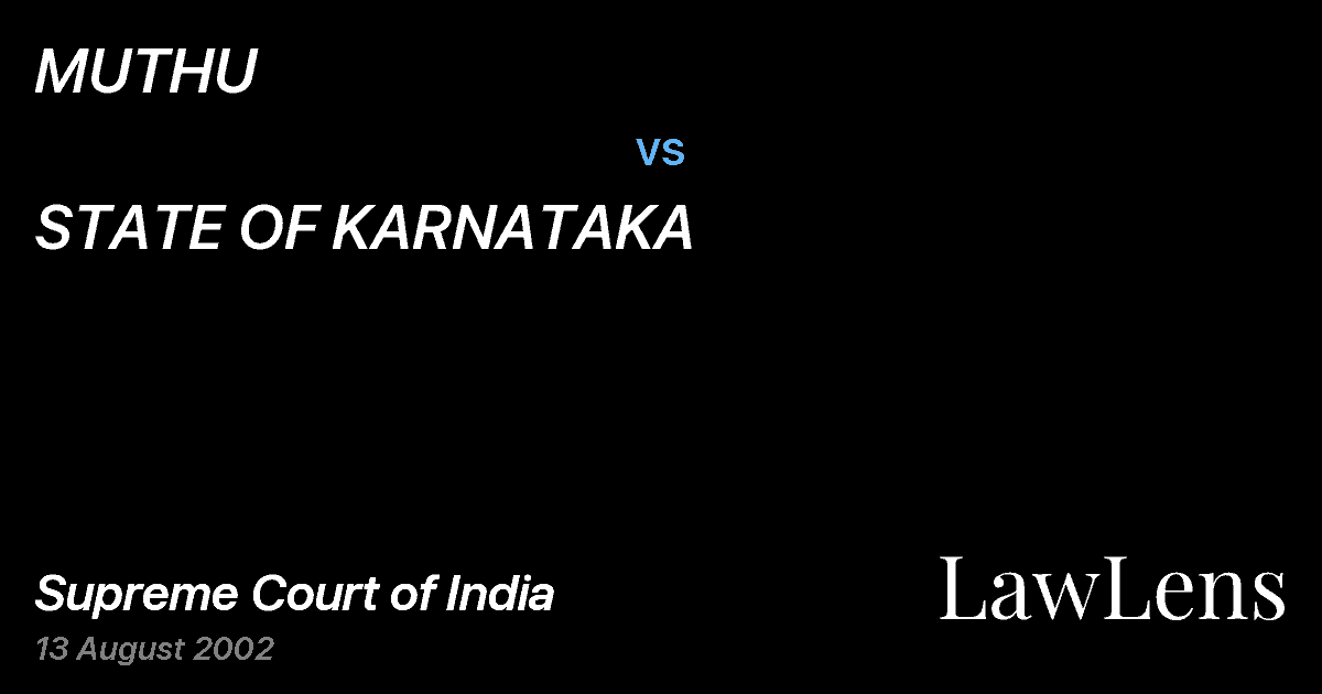 Preview image for MUTHU vs. STATE OF KARNATAKA