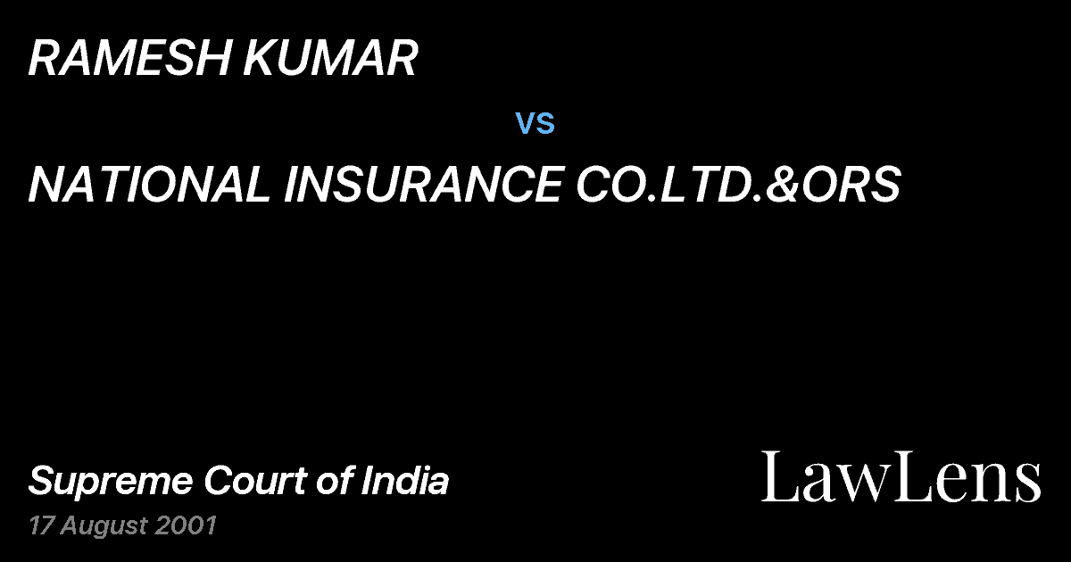 Preview image for RAMESH KUMAR vs. NATIONAL INSURANCE CO.LTD.&ORS