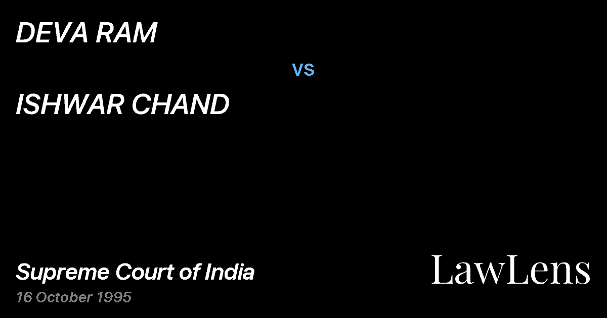 Preview image for DEVA RAM vs. ISHWAR CHAND