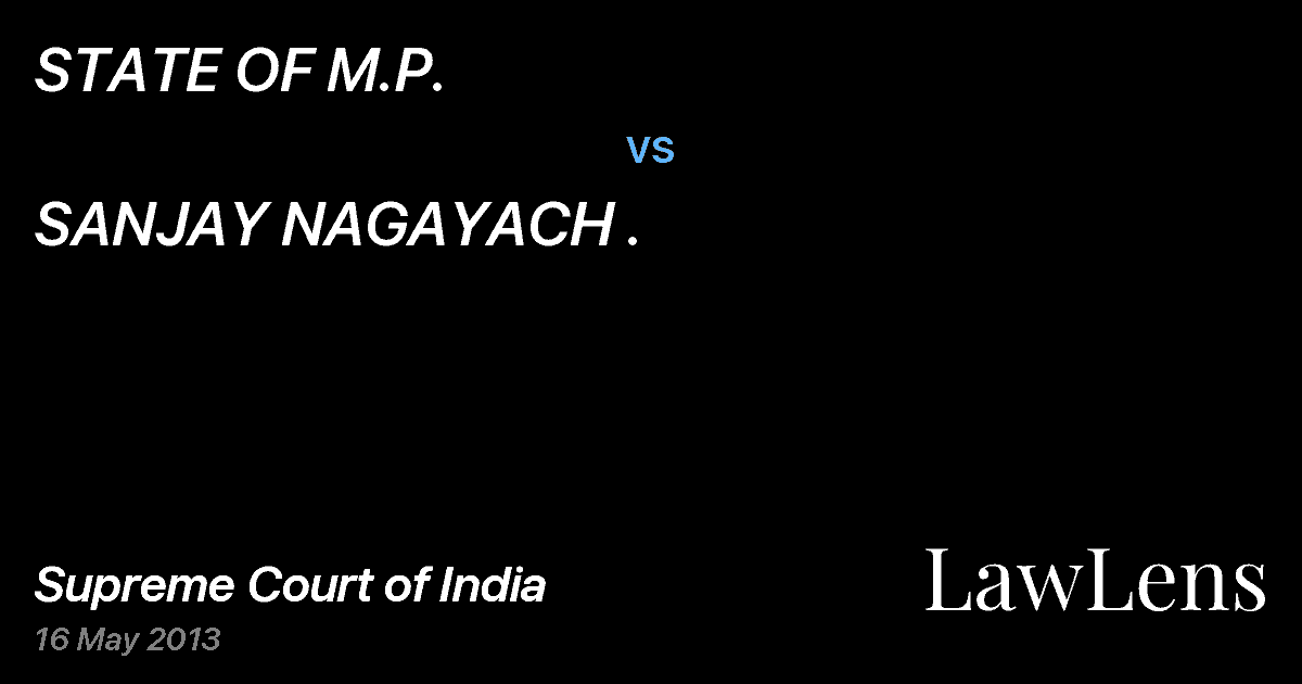 Preview image for STATE OF M.P. vs. SANJAY NAGAYACH .