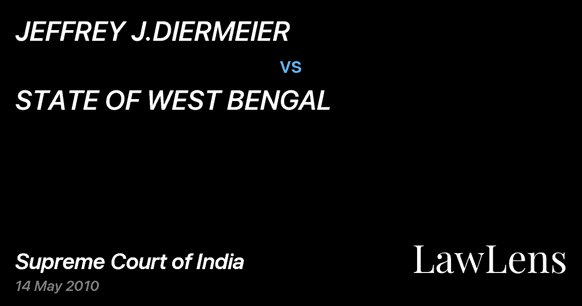 Preview image for JEFFREY J.DIERMEIER vs. STATE OF WEST BENGAL
