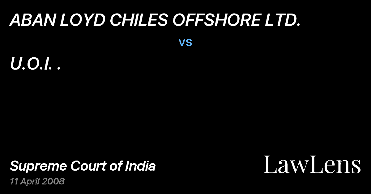 Preview image for ABAN LOYD CHILES OFFSHORE LTD. vs. U.O.I. .