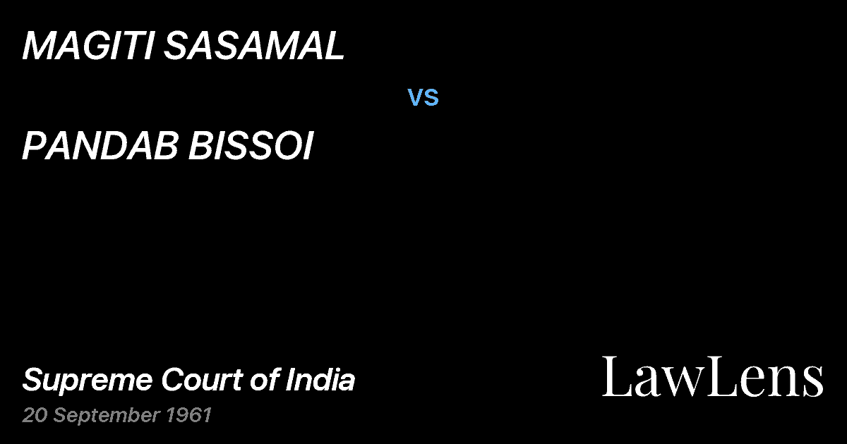 Preview image for MAGITI SASAMAL vs. PANDAB BISSOI