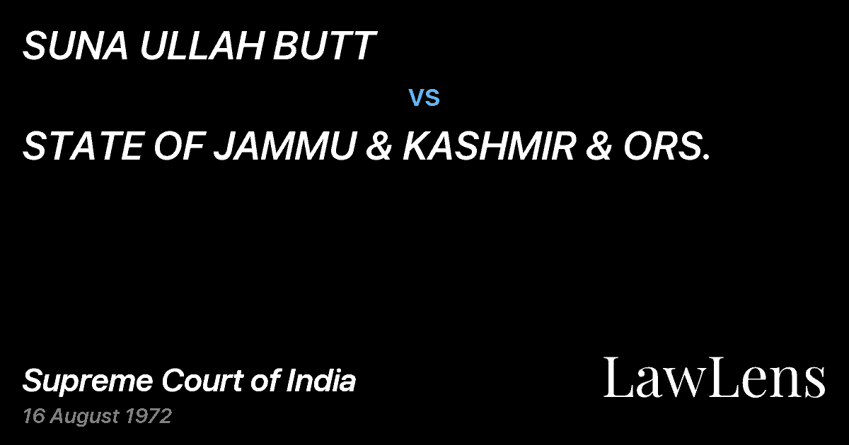 Preview image for SUNA ULLAH BUTT vs. STATE OF JAMMU & KASHMIR & ORS.