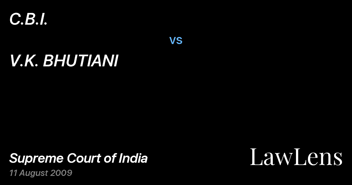 Preview image for C.B.I. vs. V.K. BHUTIANI