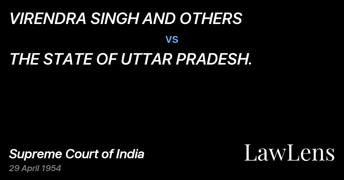Preview image for VIRENDRA SINGH AND OTHERS vs. THE STATE OF UTTAR PRADESH.
