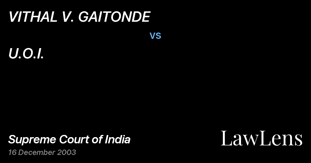 Preview image for VITHAL V. GAITONDE vs. U.O.I.