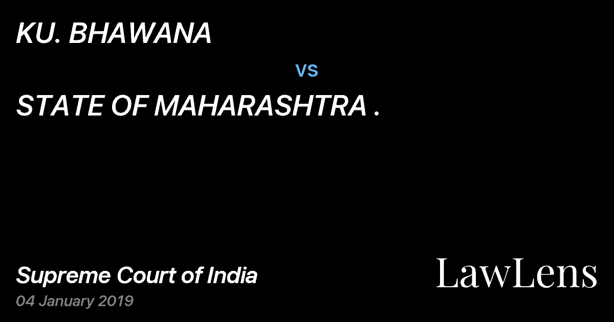 Preview image for KU. BHAWANA vs. STATE OF MAHARASHTRA .