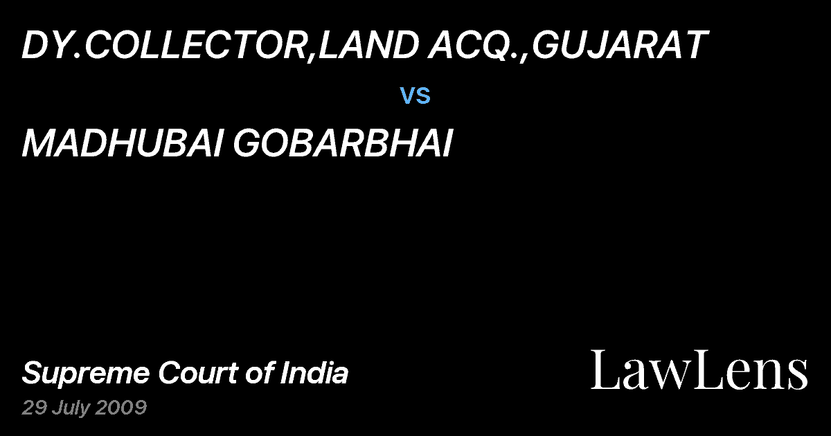 Preview image for DY.COLLECTOR,LAND ACQ.,GUJARAT vs. MADHUBAI GOBARBHAI