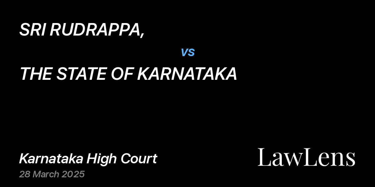 Preview image for SRI RUDRAPPA, vs. THE STATE OF KARNATAKA