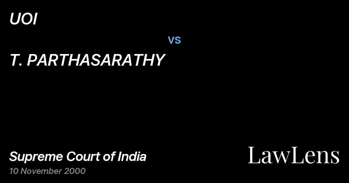 Preview image for UOI vs. T. PARTHASARATHY