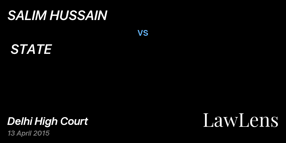 Preview image for SALIM HUSSAIN vs. STATE
