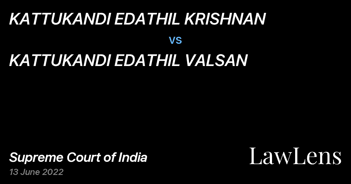 Preview image for KATTUKANDI EDATHIL KRISHNAN vs. KATTUKANDI EDATHIL VALSAN