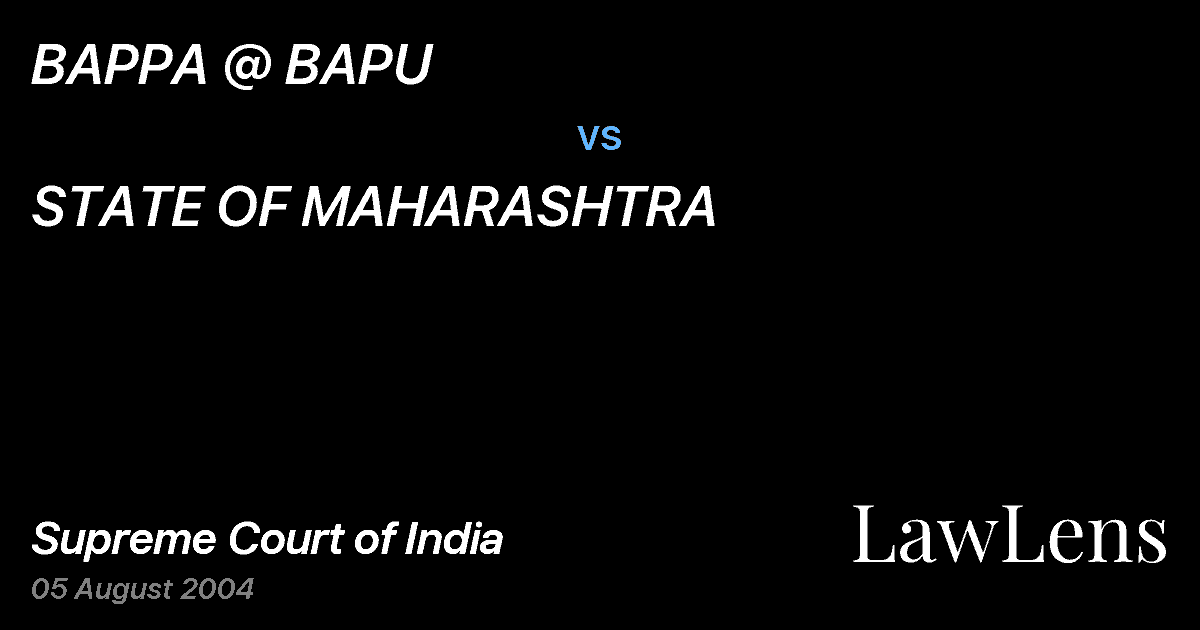 Preview image for BAPPA @ BAPU vs. STATE OF MAHARASHTRA