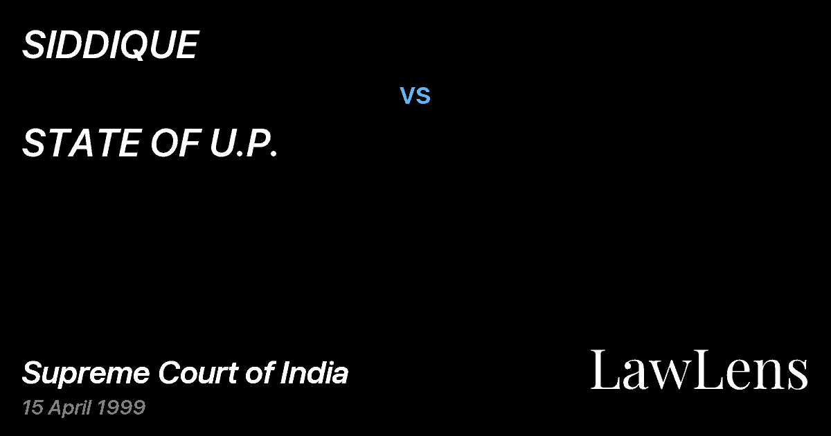 Preview image for SIDDIQUE vs. STATE OF U.P.