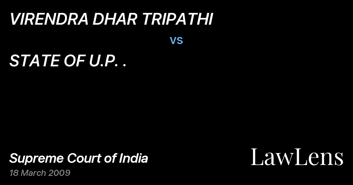 Preview image for VIRENDRA DHAR TRIPATHI vs. STATE OF U.P. .