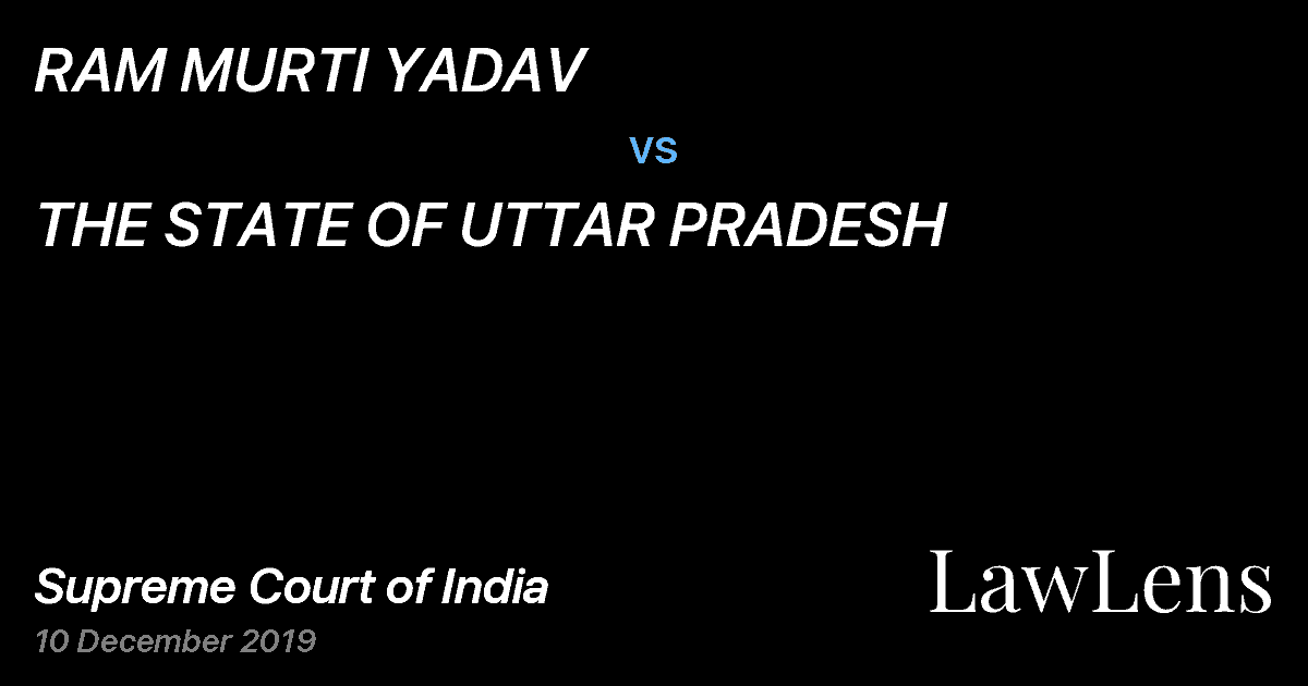 Preview image for RAM MURTI YADAV vs. THE STATE OF UTTAR PRADESH