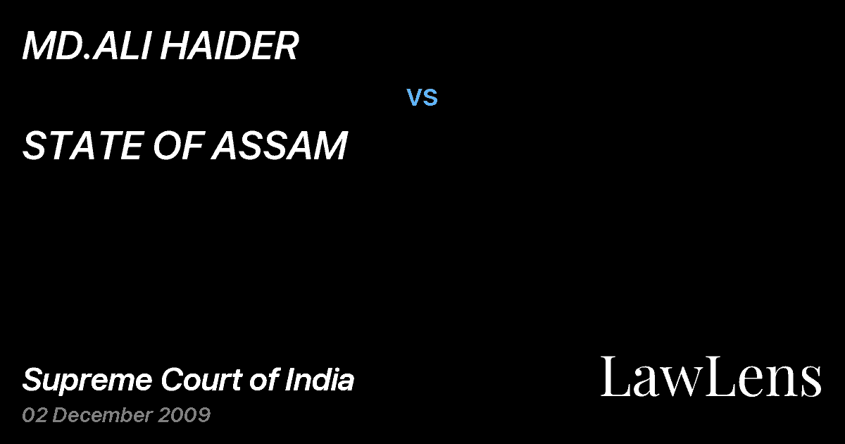 Preview image for MD.ALI HAIDER vs. STATE OF ASSAM