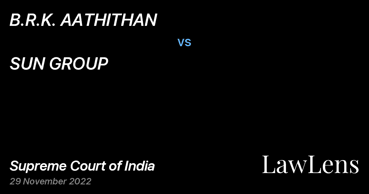 Preview image for B.R.K. AATHITHAN vs. SUN GROUP
