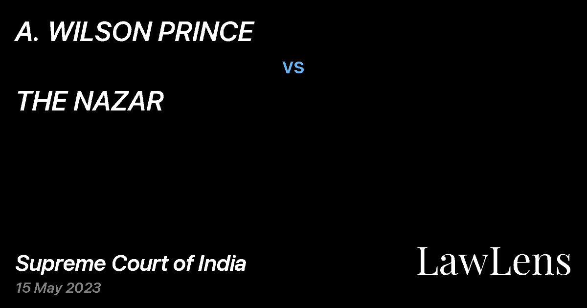 Preview image for A. WILSON PRINCE vs. THE NAZAR
