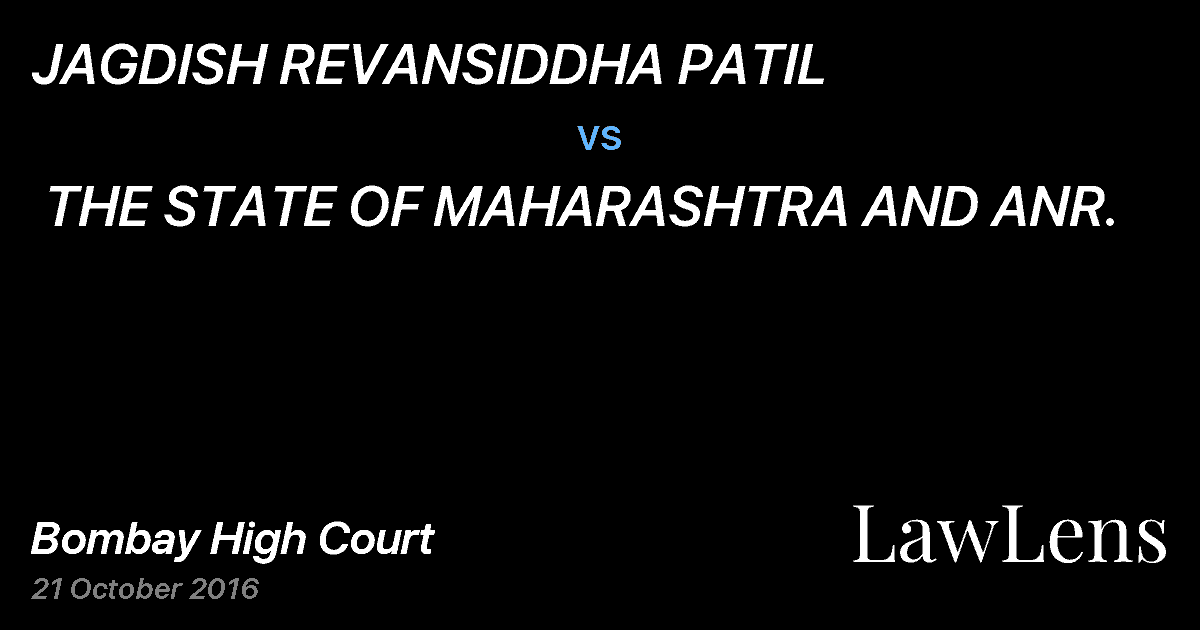 Preview image for JAGDISH REVANSIDDHA PATIL  vs.  THE STATE OF MAHARASHTRA AND ANR.