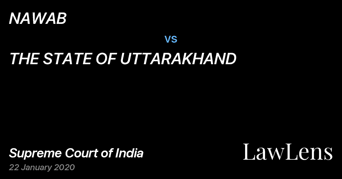 Preview image for NAWAB vs. THE STATE OF UTTARAKHAND