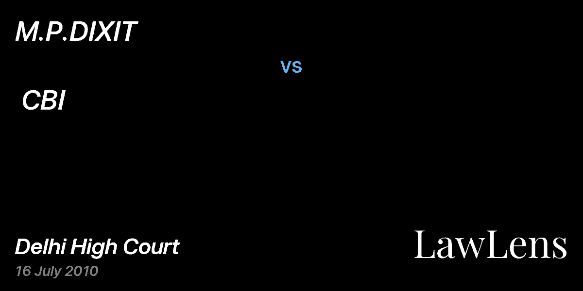 Preview image for M.P.DIXIT  vs.  CBI