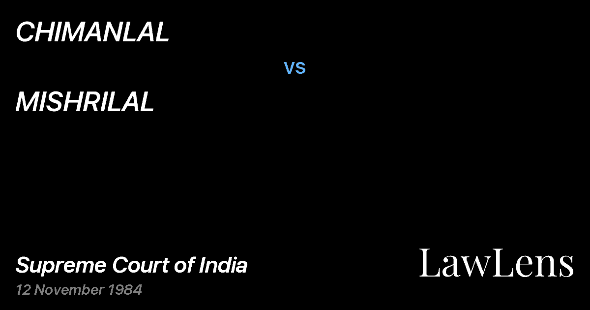Preview image for CHIMANLAL vs. MISHRILAL