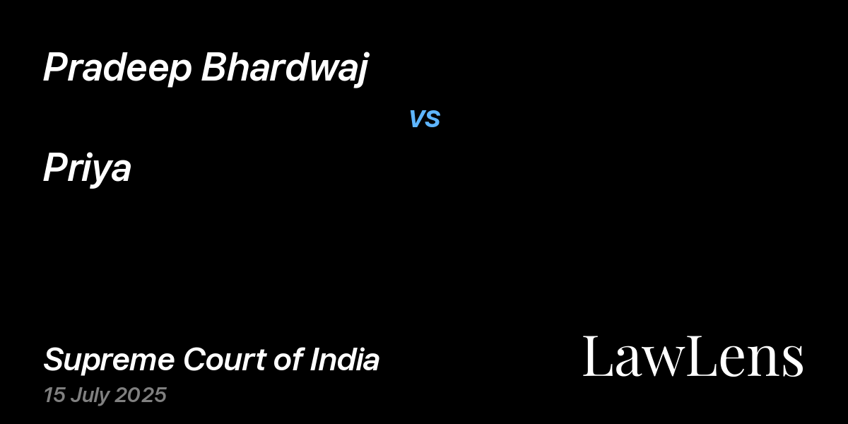 Preview image for Pradeep Bhardwaj vs. Priya