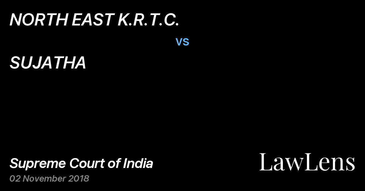 Preview image for NORTH EAST K.R.T.C. vs. SUJATHA