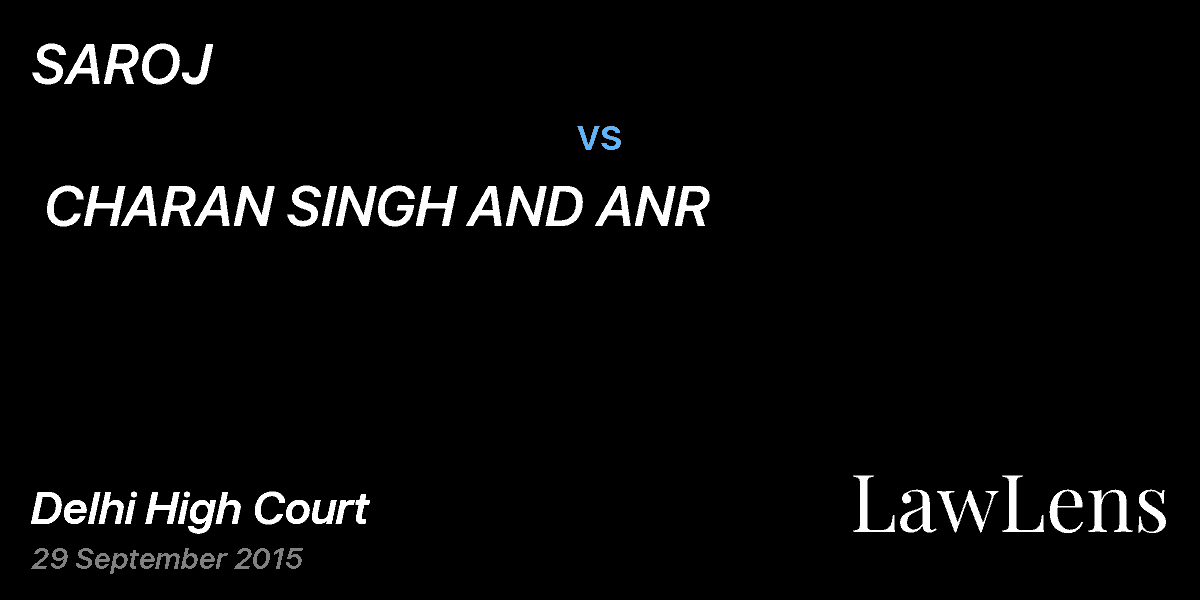 Preview image for SAROJ  vs.  CHARAN SINGH AND ANR