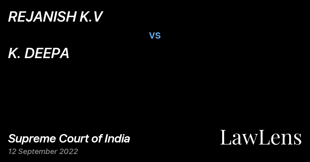 Preview image for REJANISH K.V vs. K. DEEPA