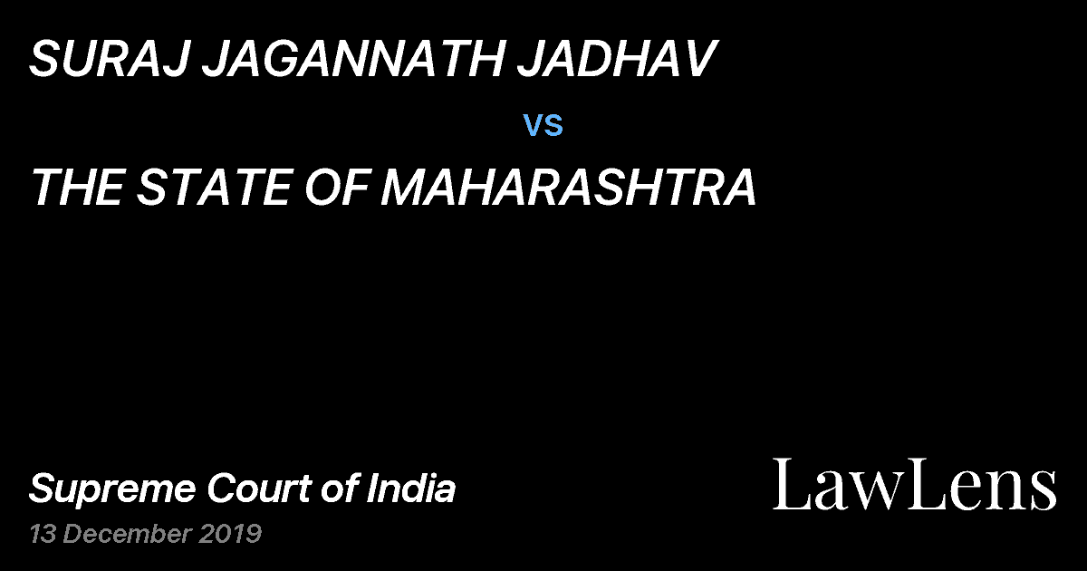 Preview image for SURAJ JAGANNATH JADHAV vs. THE STATE OF MAHARASHTRA