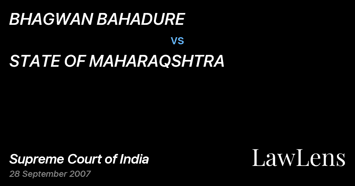 Preview image for BHAGWAN BAHADURE vs. STATE OF MAHARAQSHTRA