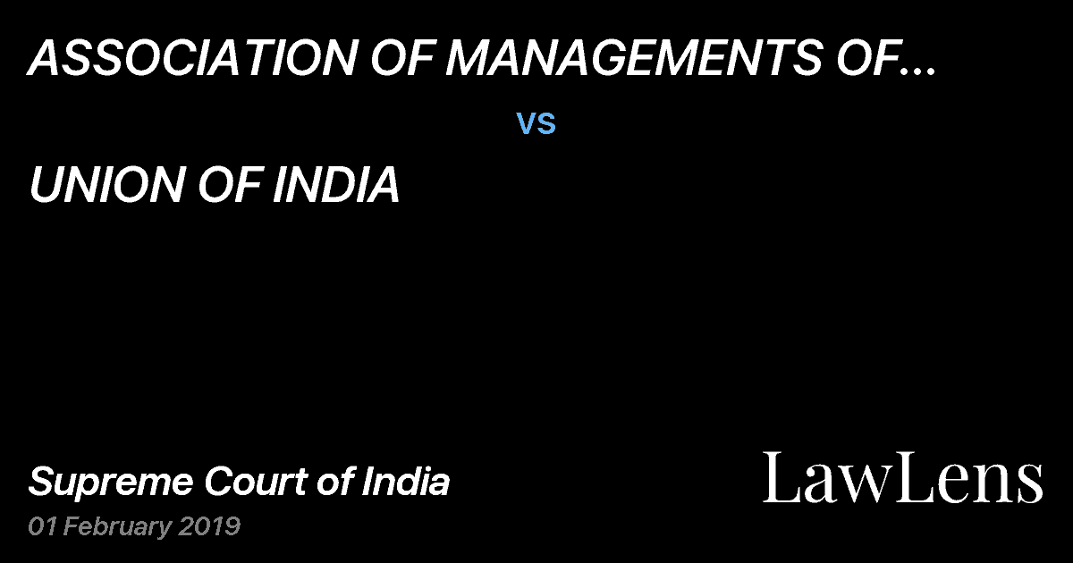 Preview image for ASSOCIATION OF MANAGEMENTS OF HOMEOPATHIC MEDICAL COLLEGES OF MAHARASHTRA vs. UNION OF INDIA