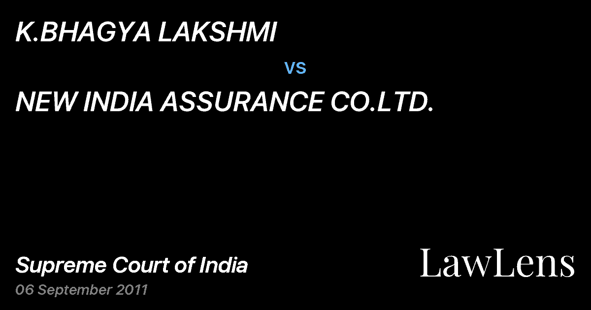 Preview image for K.BHAGYA LAKSHMI vs. NEW INDIA ASSURANCE CO.LTD.