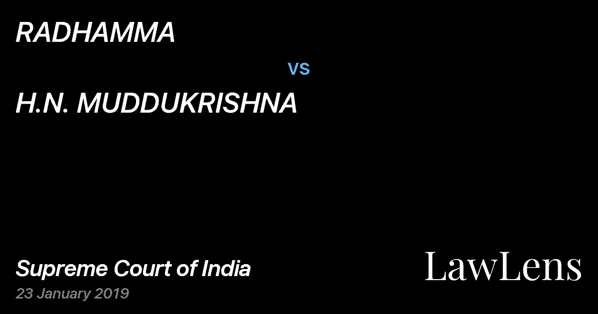 Preview image for RADHAMMA vs. H.N. MUDDUKRISHNA