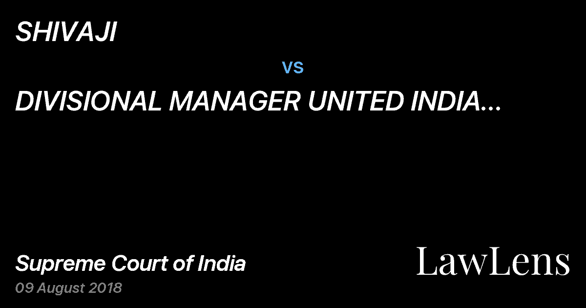Preview image for SHIVAJI vs. DIVISIONAL MANAGER UNITED INDIA INSURANCE CO. LTD.