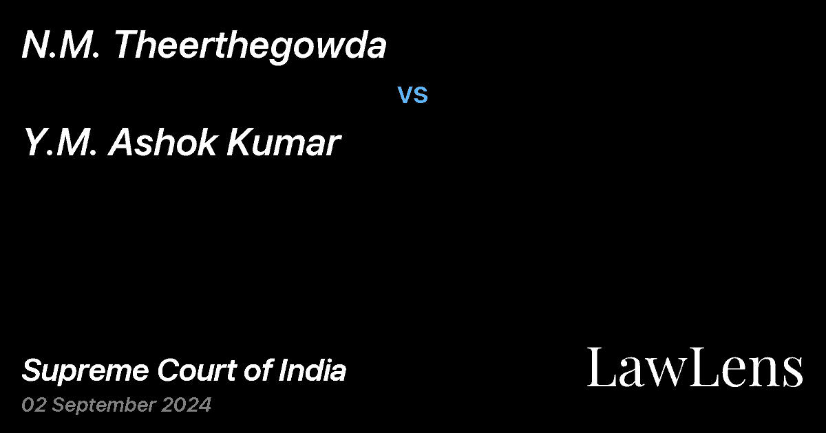 Preview image for N.M. Theerthegowda vs. Y.M. Ashok Kumar