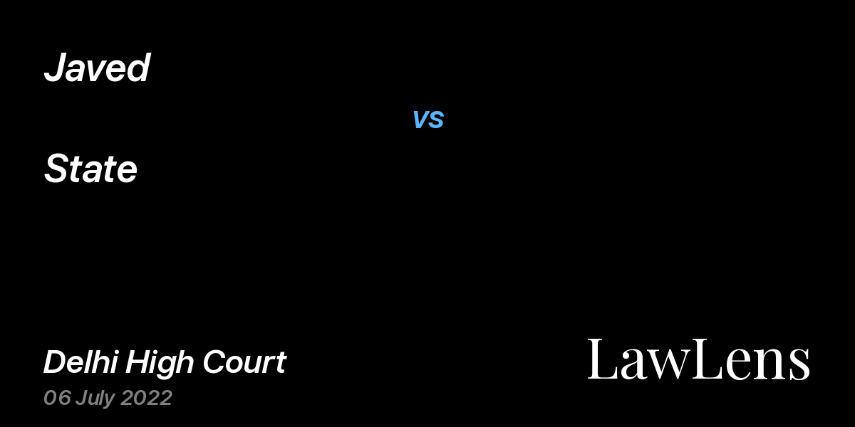 Preview image for Javed vs. State