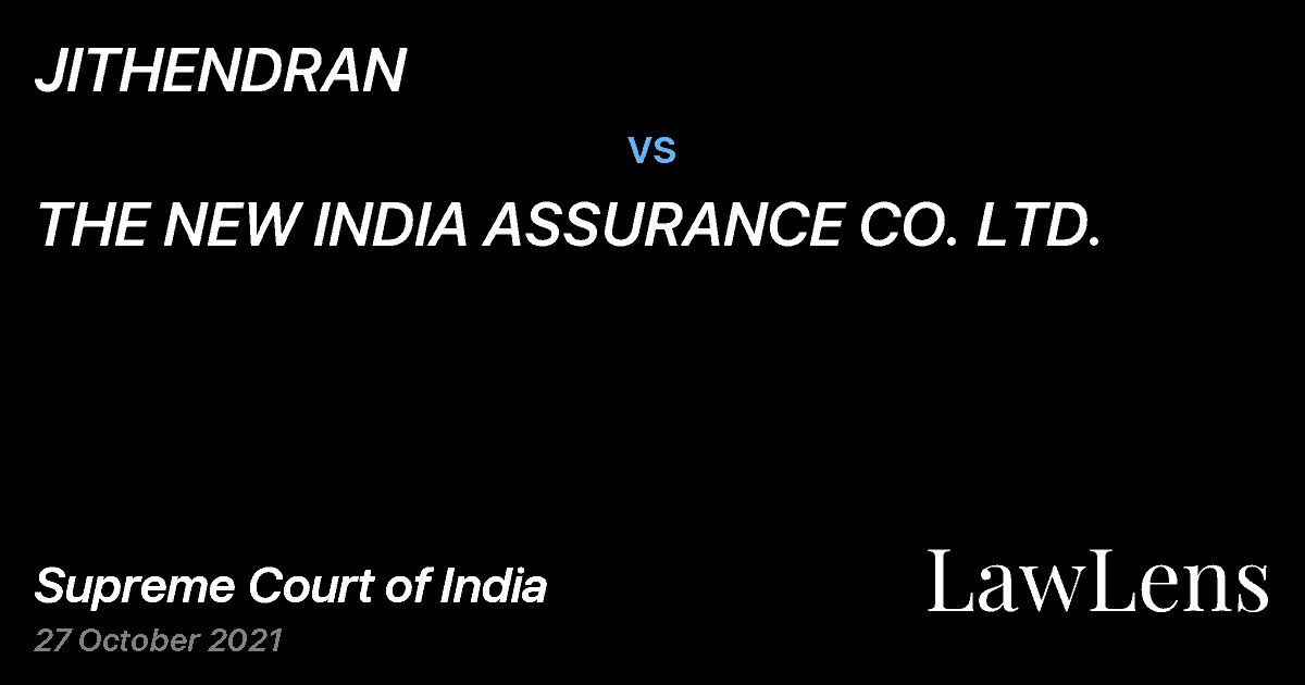 Preview image for JITHENDRAN vs. THE NEW INDIA ASSURANCE CO. LTD.
