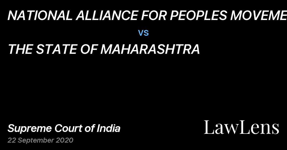 Preview image for NATIONAL ALLIANCE FOR PEOPLES MOVEMENTS vs. THE STATE OF MAHARASHTRA