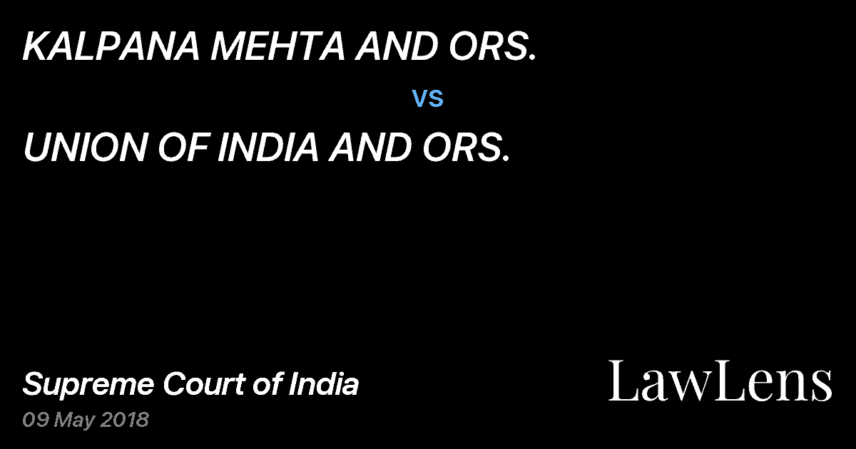 Preview image for KALPANA MEHTA AND ORS. vs. UNION OF INDIA AND ORS.