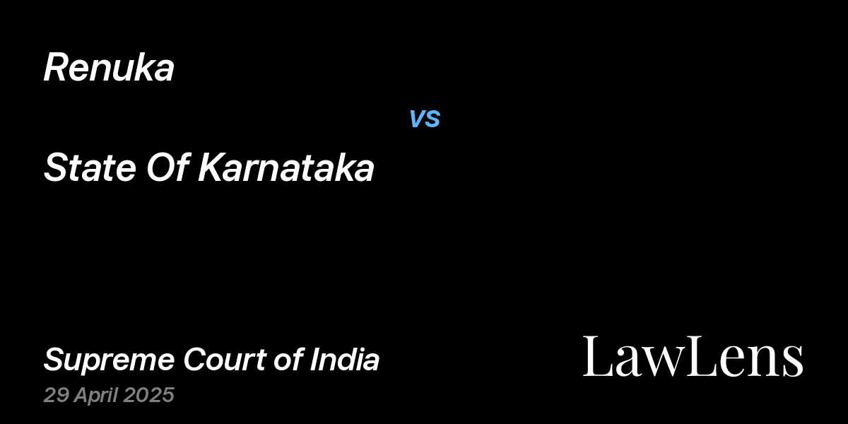 Preview image for Renuka vs. State Of Karnataka