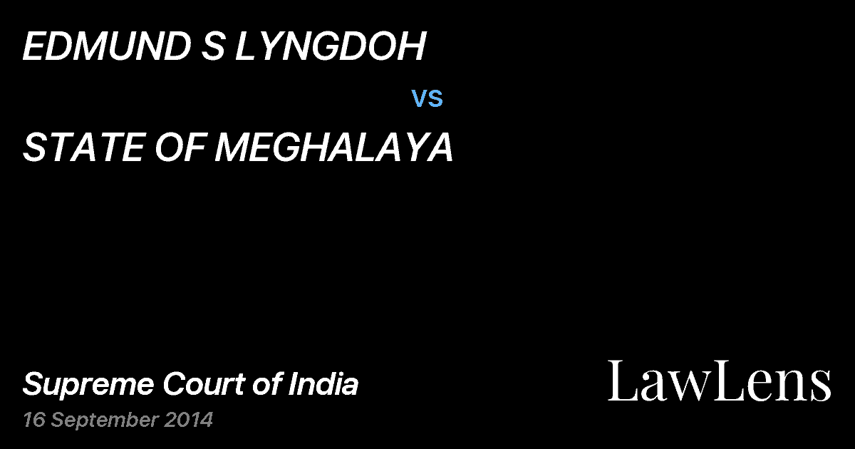Preview image for EDMUND S LYNGDOH vs. STATE OF MEGHALAYA