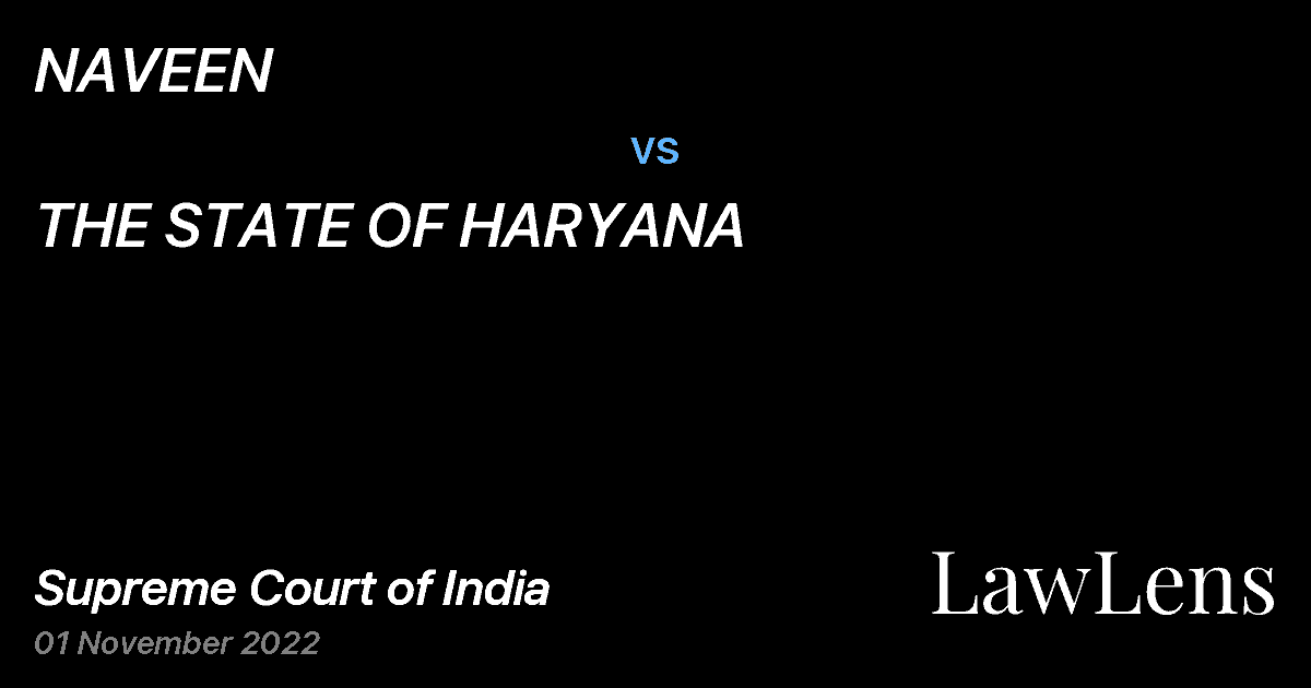 Preview image for NAVEEN vs. THE STATE OF HARYANA