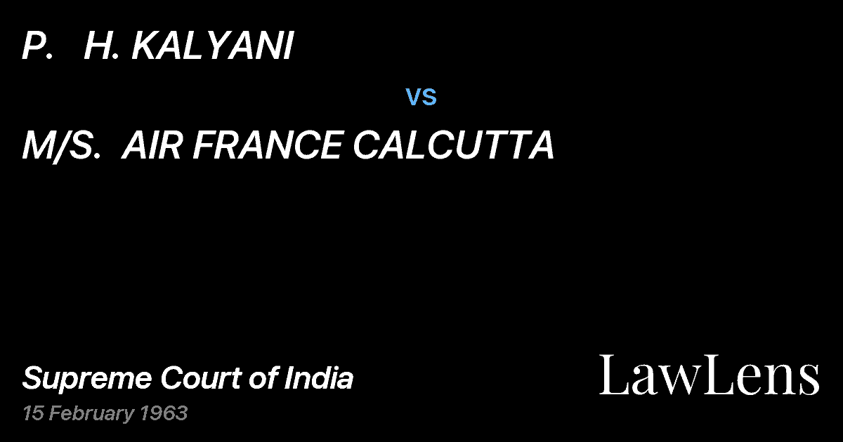 Preview image for P.   H. KALYANI vs. M/S.  AIR FRANCE CALCUTTA